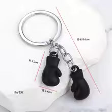 Metal Boxing Gloves Keychain Sport 3D Fitness Boxing Key Ring For Men Backpack Pendant Car Trinket Fight Club Match Gift