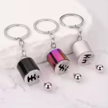 Beautiful Car Modification Pendant Six Gear Shift Keychain Car Pendant Shifter Metal Keyring